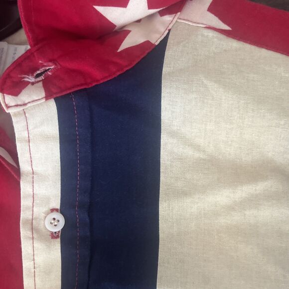 Brooks and Dunn Mens Western Button Down Shirt size M American Flag Vintage - Picture 12 of 14